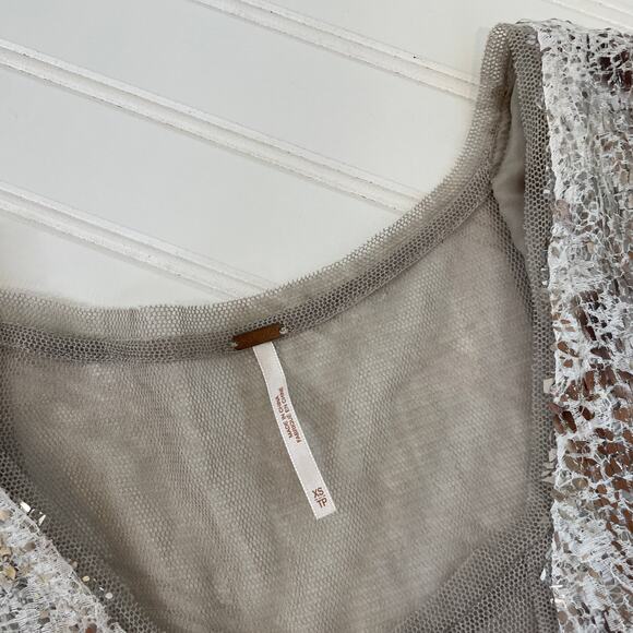 Free People Midnight Dreamer Shattered Glass Mini Dress Size XS - S - Picture 9 of 9